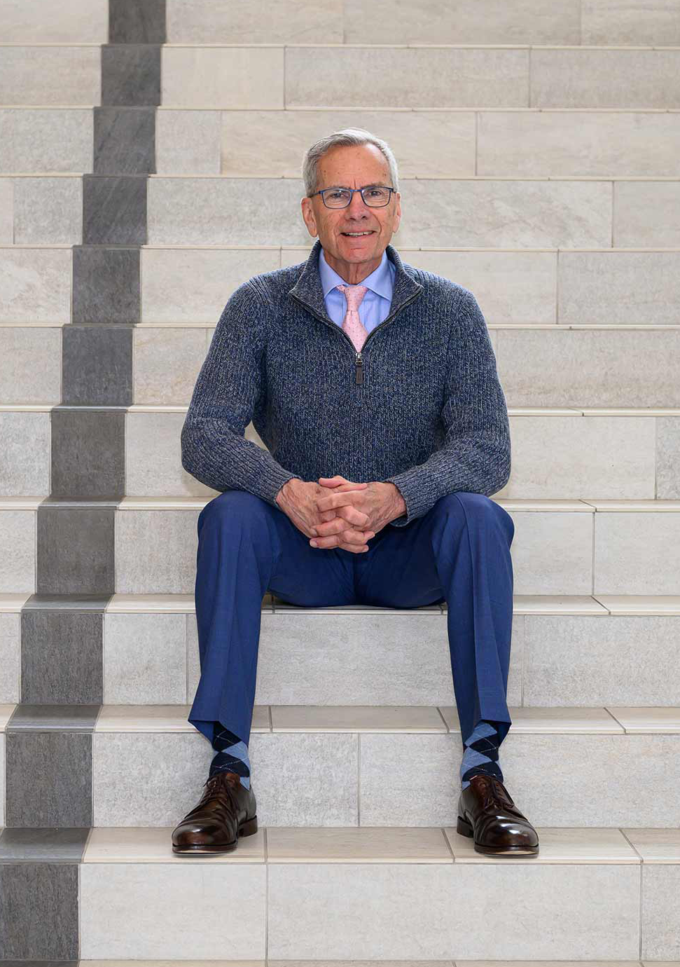 Anthony Pesare posing at the courthouse
